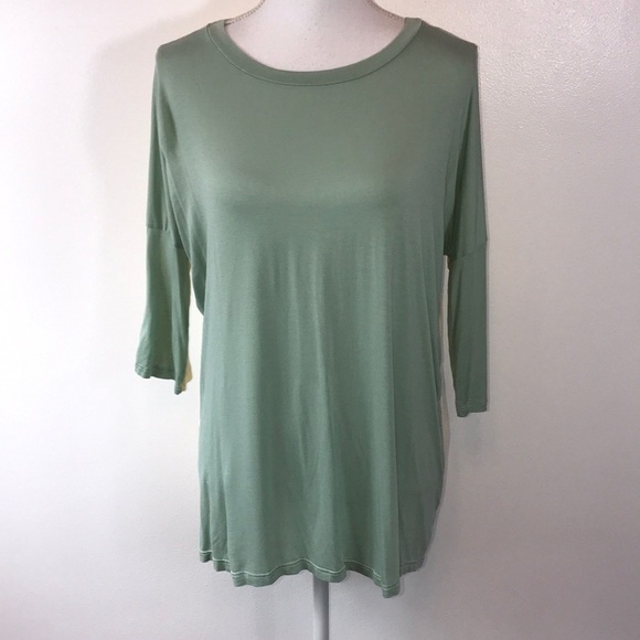 Pastels Clothing Green and Cream Tunic Top - Picture 2 of 7